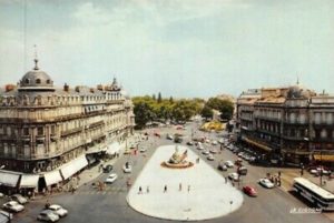Place de la comédie de Montpellier en 1970